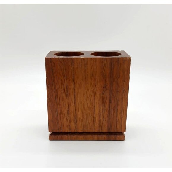 Vintage Walnut Wood Laser Engraved Desk Accessory Office Decor, Nautical Coastal - Picture 6 of 12